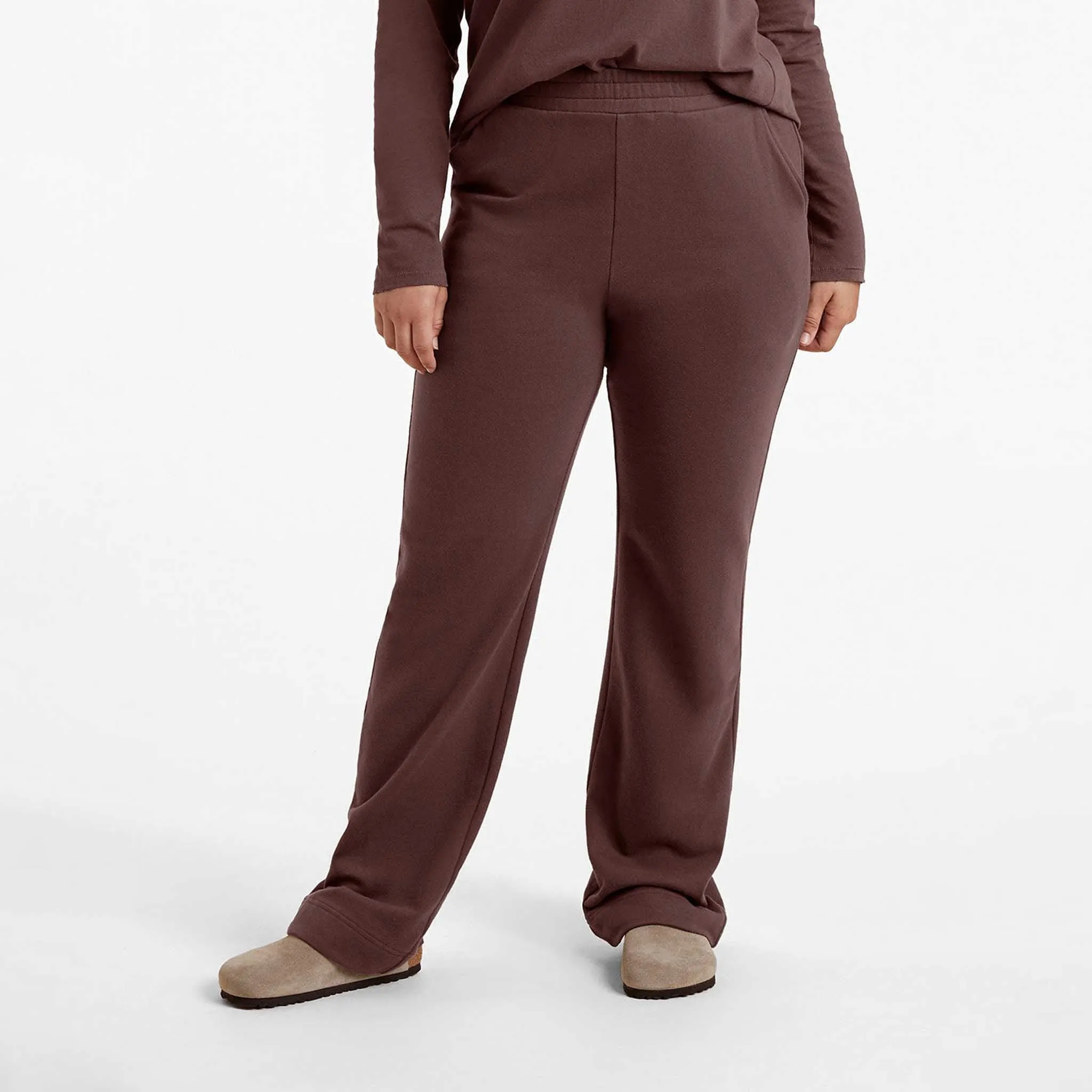 Wide Leg Sweatpant | Coffee