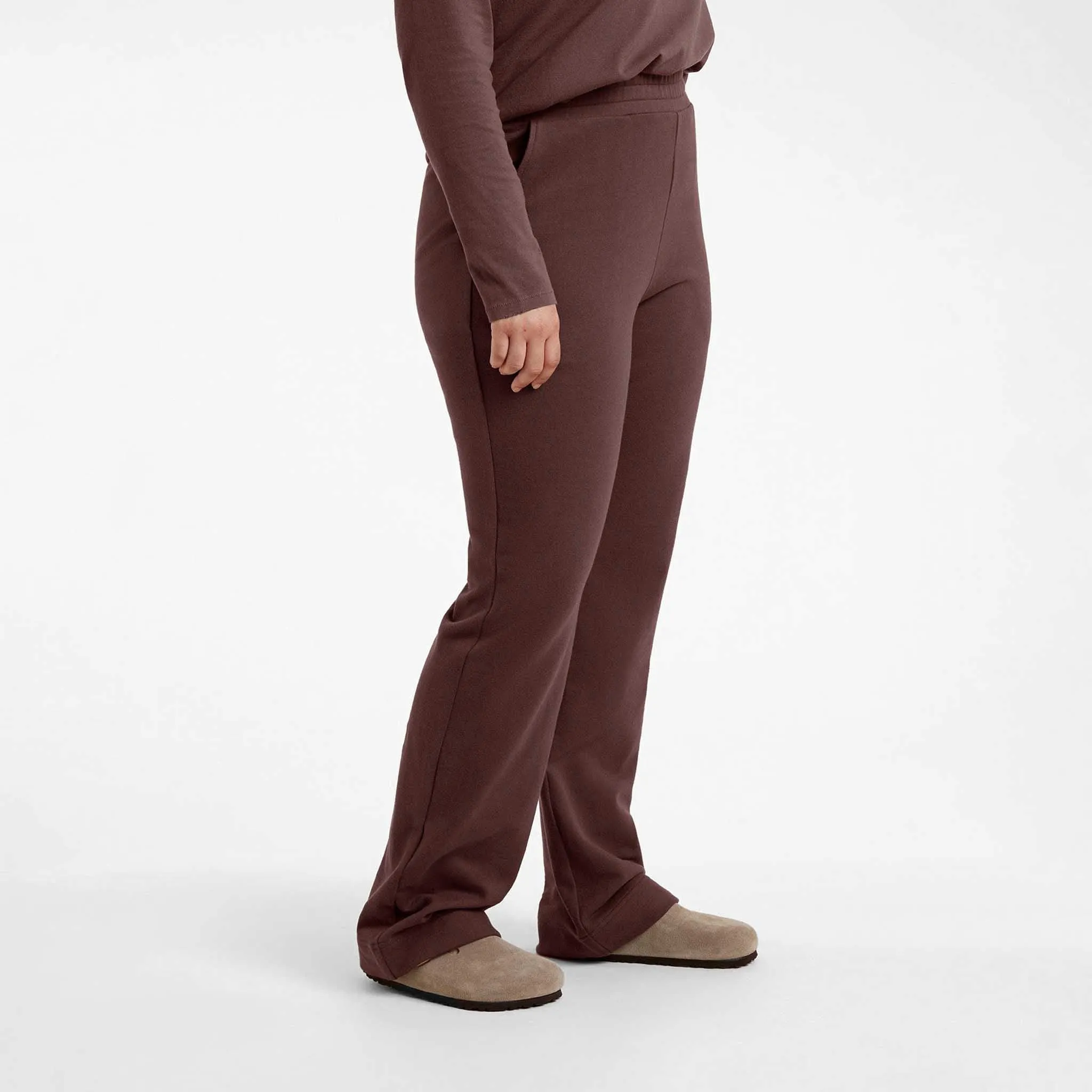 Wide Leg Sweatpant | Coffee