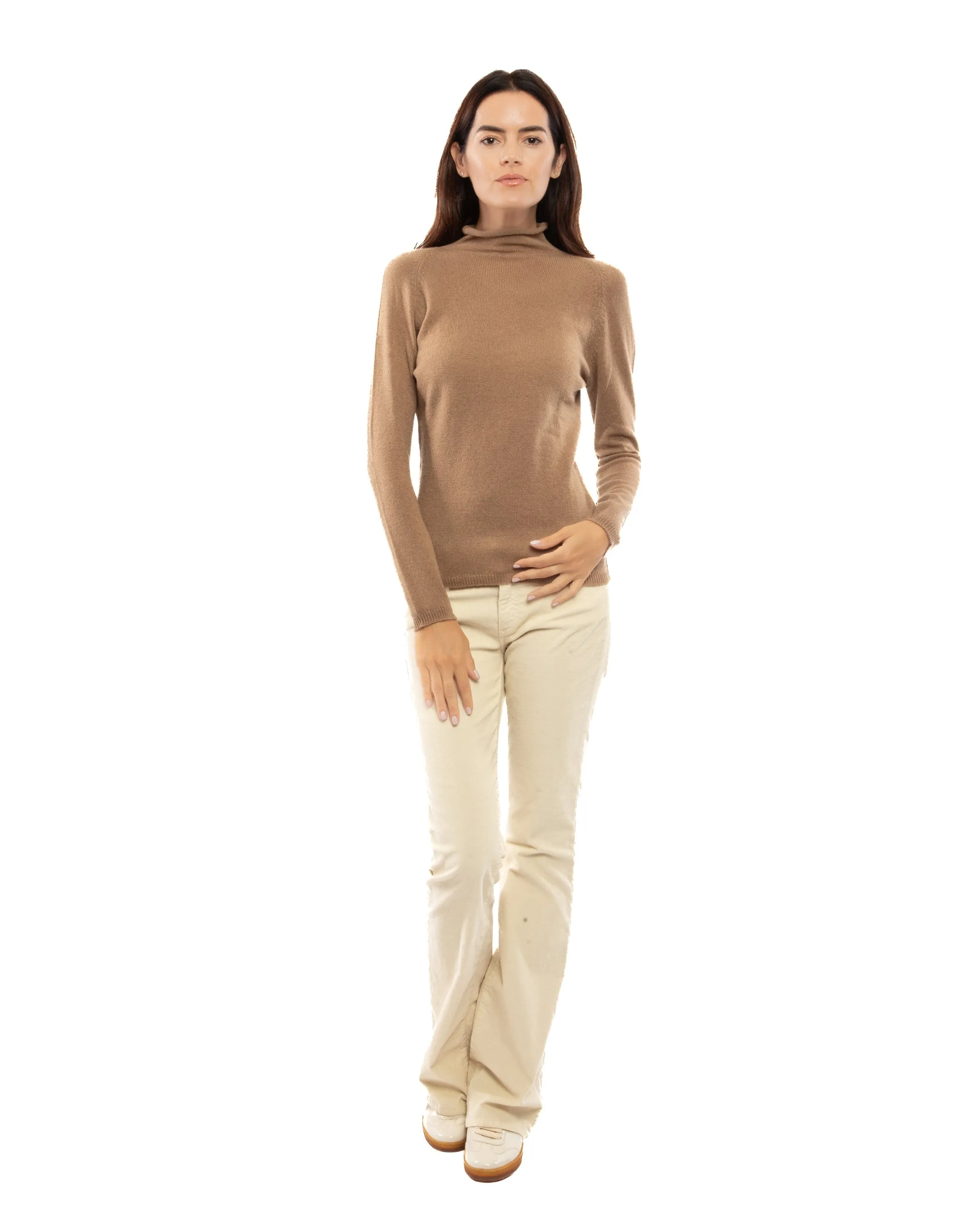 Women's Ultralight Cashmere Raglan Turtleneck Off-White