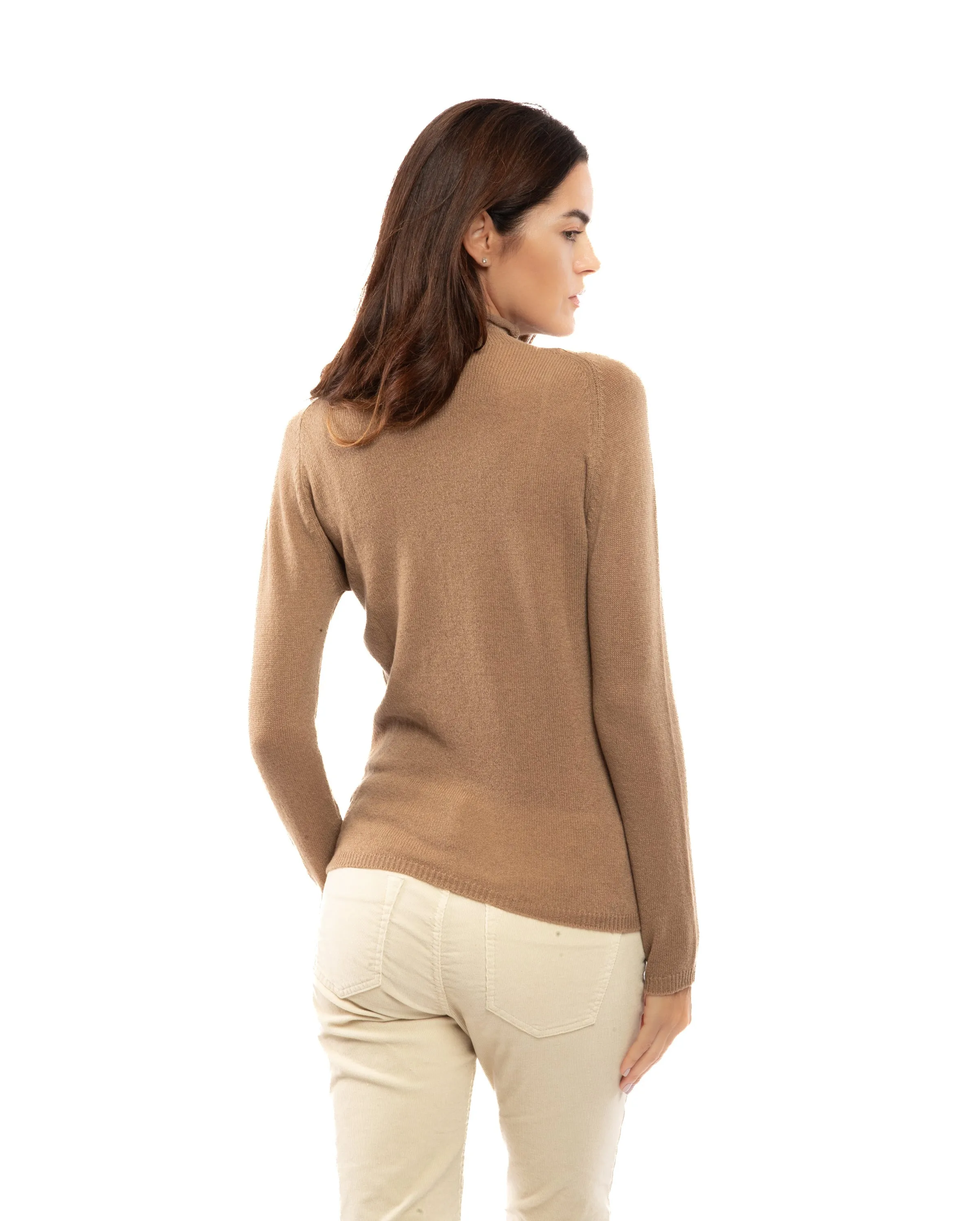 Women's Ultralight Cashmere Raglan Turtleneck Off-White